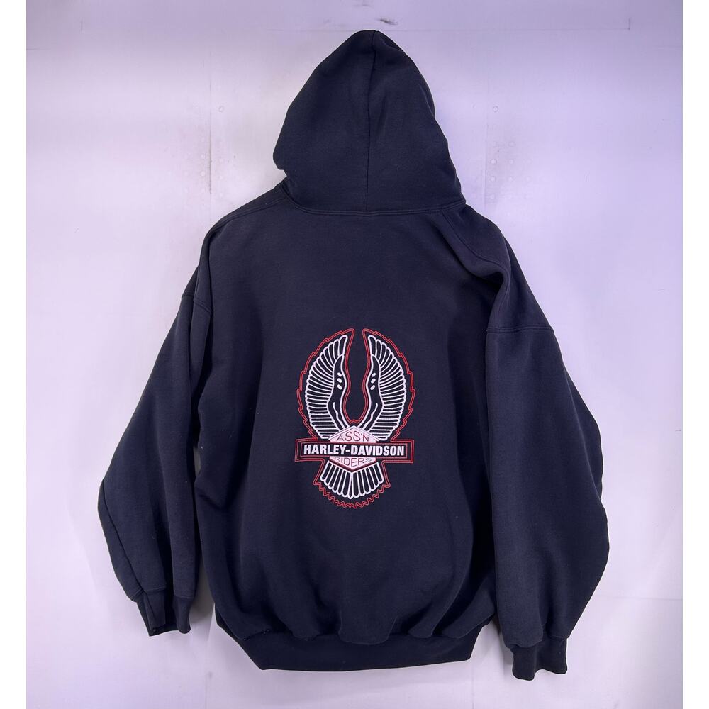 Harley Davidson ASSN Riders Black Red Hoodie Size XL
